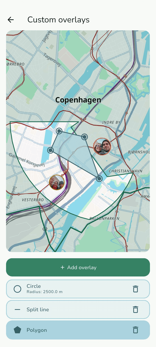 Track territories during the game with overlays